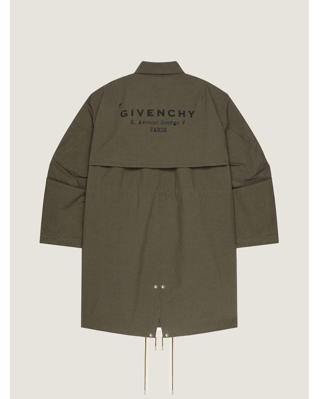 Givenchy Green Oversized Longline Parka