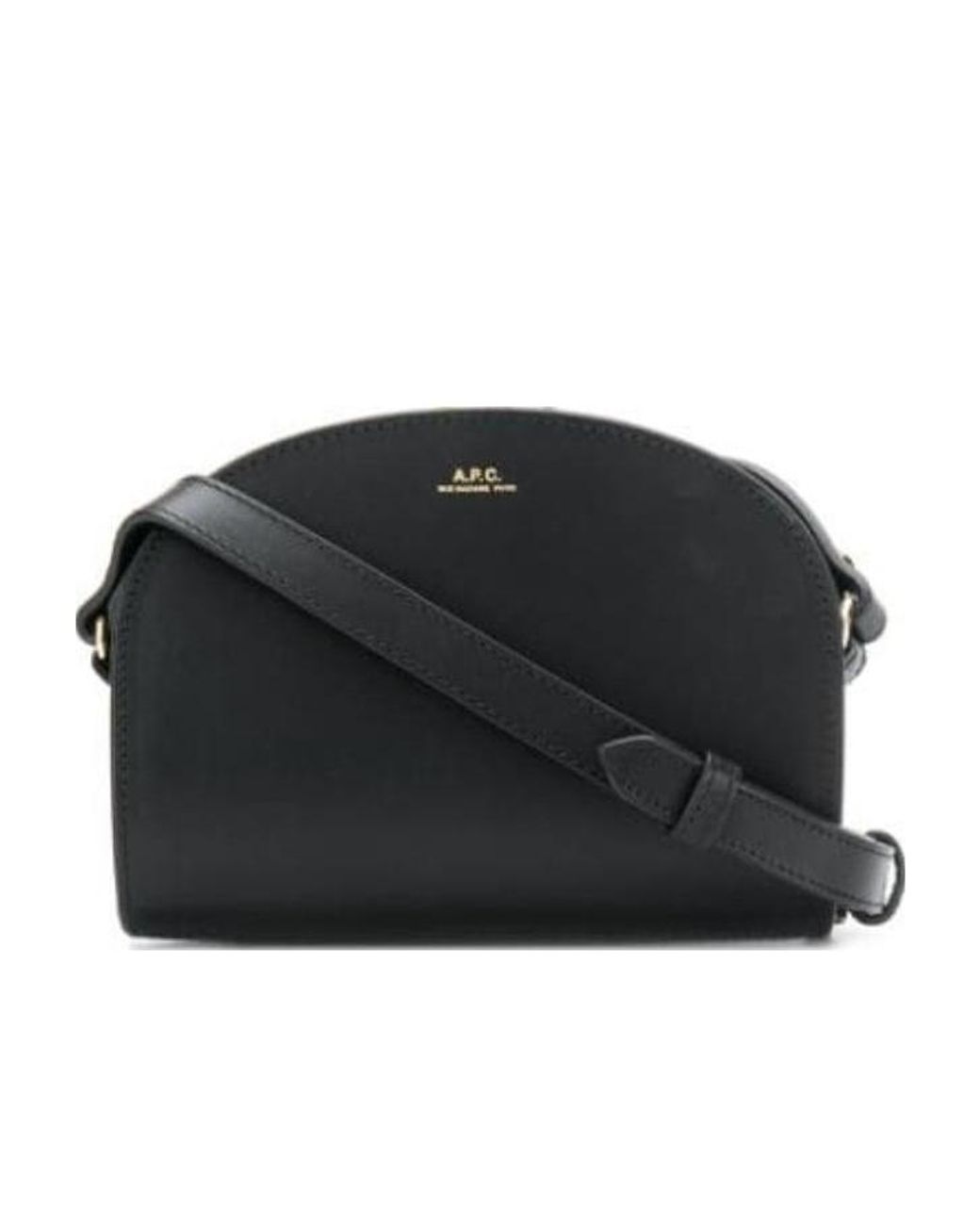 A.P.C. Black Demi Lune Mini Crossbody Bag