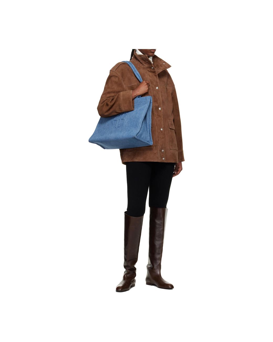 Anine Bing Blue Lara Tote Bag