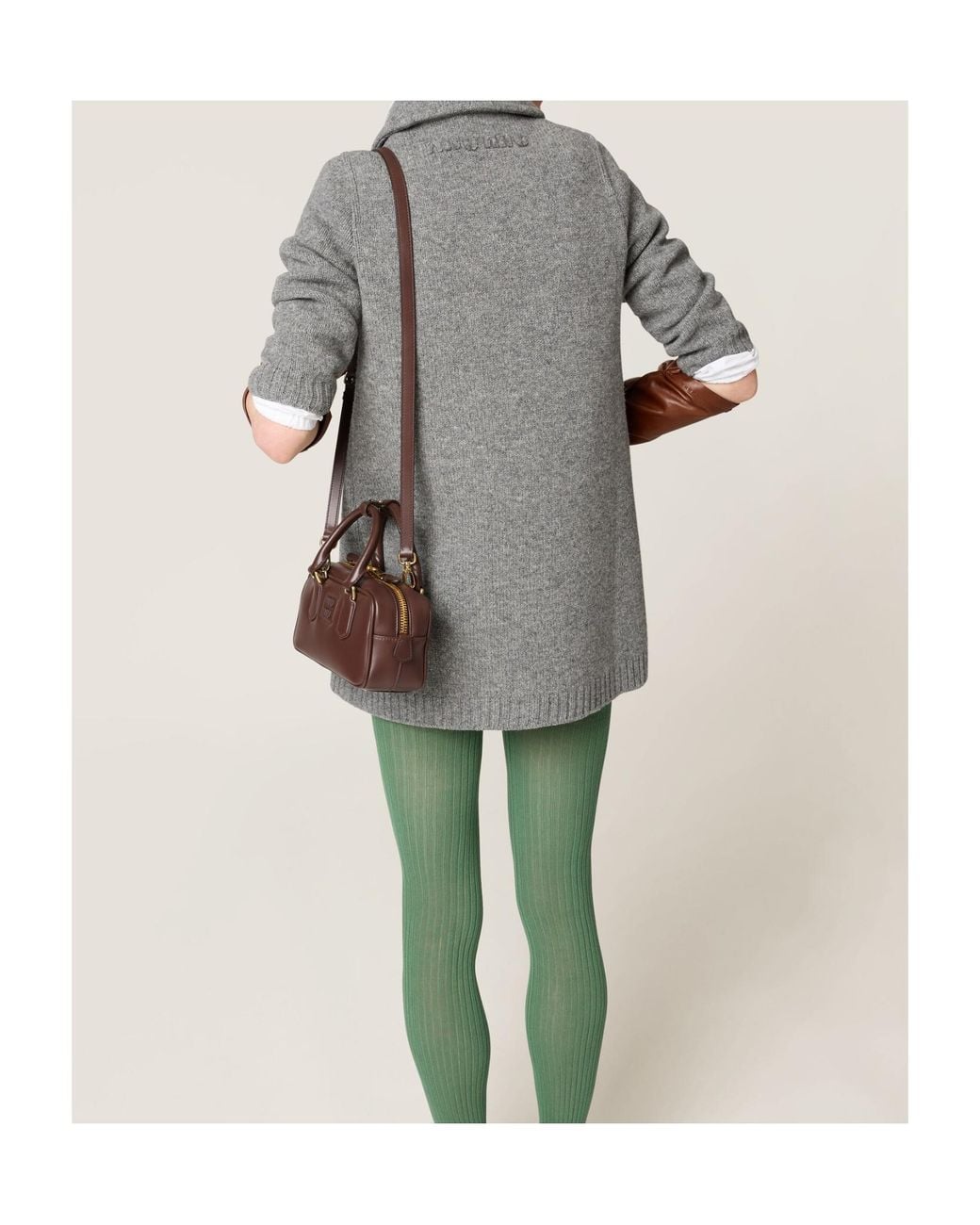 Miu Miu Brown Arcadie Leather Bag