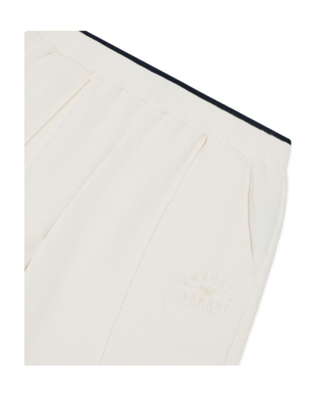 Emporio Armani Natural Logo-Embroidered Track Pants