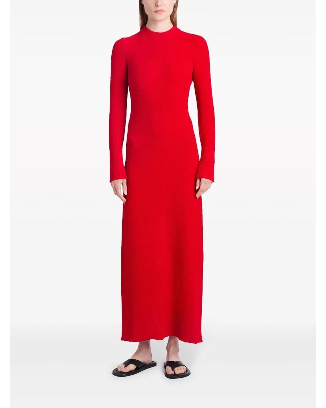 Proenza Schouler Red Lara Knit Maxi Dress