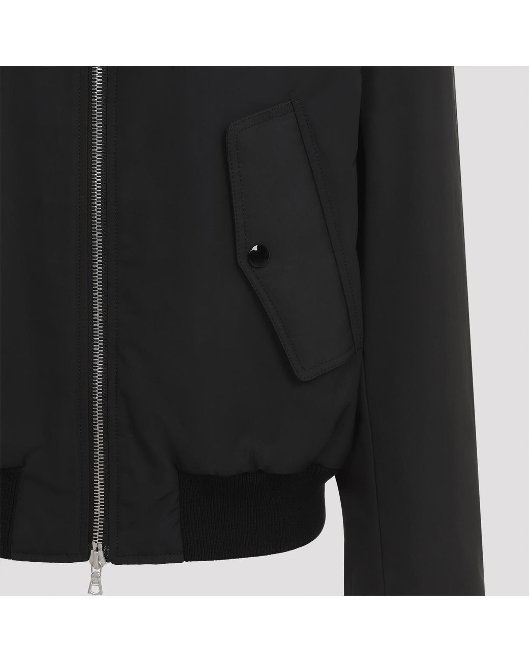 Dries Van Noten Black Zip-Up Bomber Jacket for men