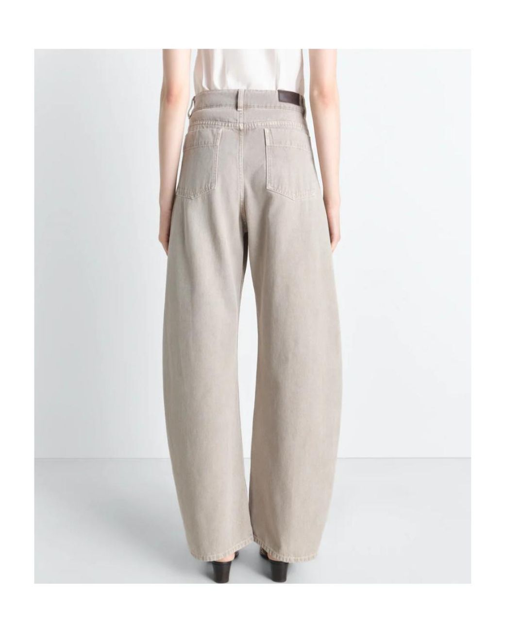 Lemaire White High-Waist Curved-Leg Jeans