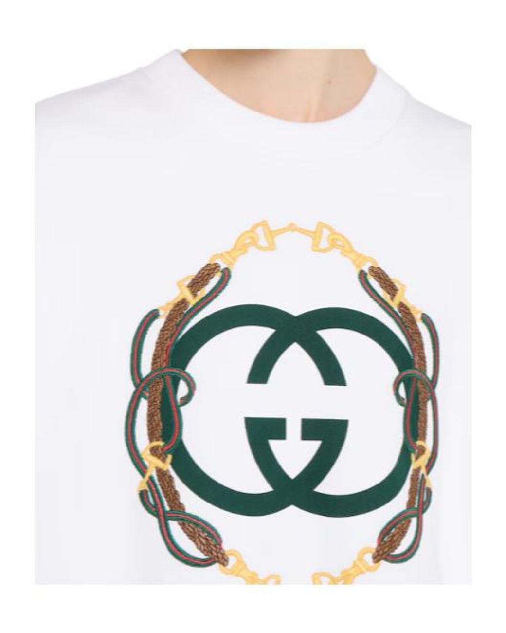 Gucci White Cotton Jersey Sweatshirt With Print