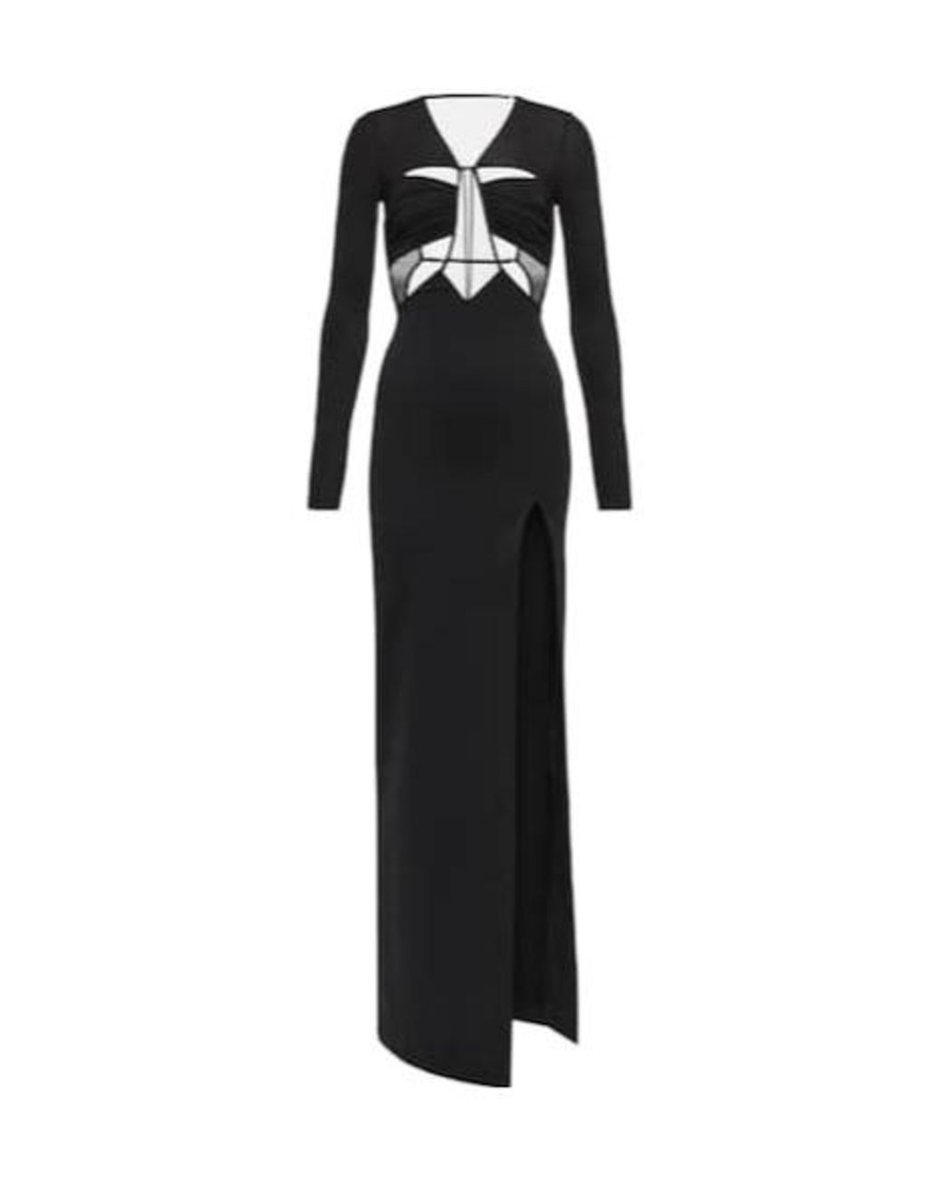 Nensi Dojaka Black Cutout Jersey Maxi Dress