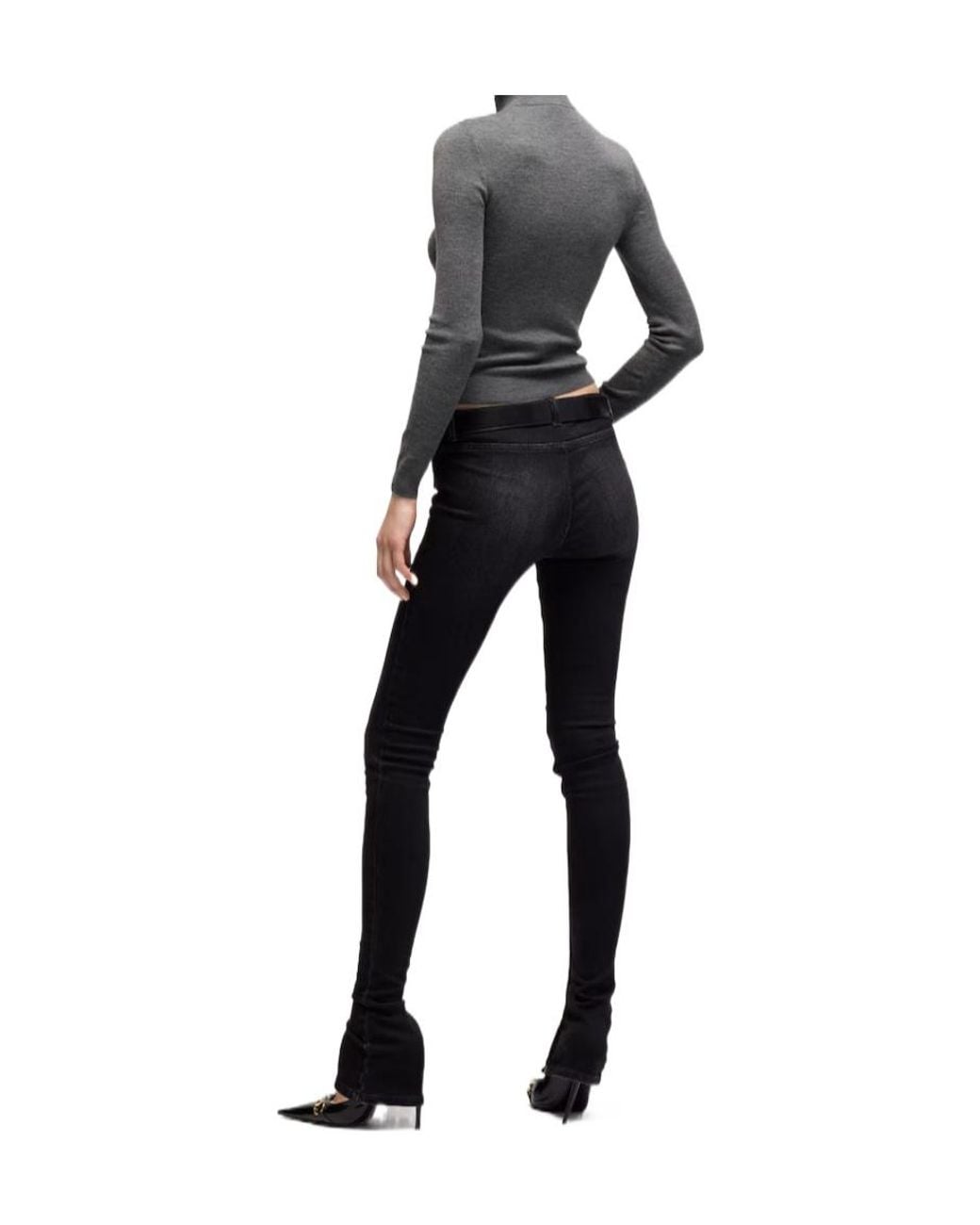 Gucci Gray Fine Rib Knitted Top