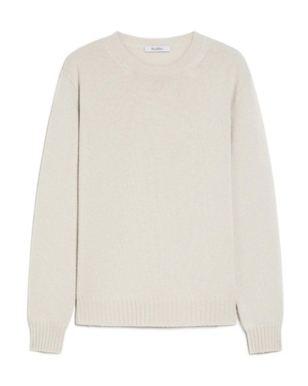 Max Mara White Viglio Crewneck Long-Sleeved Jumper