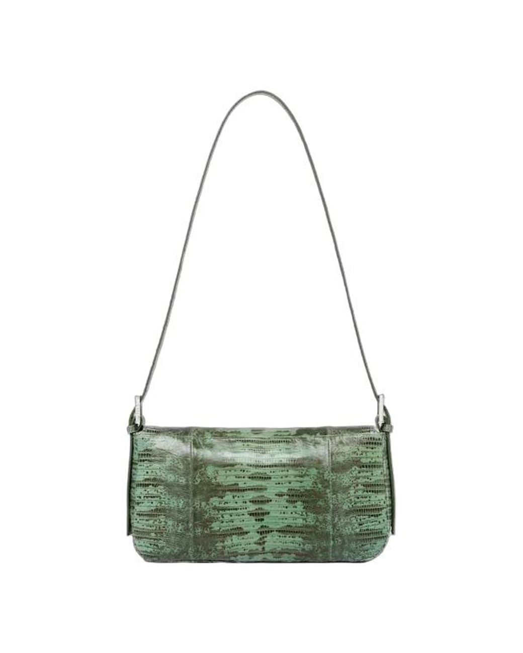 Fendi Green Baguette Shoulder Bag