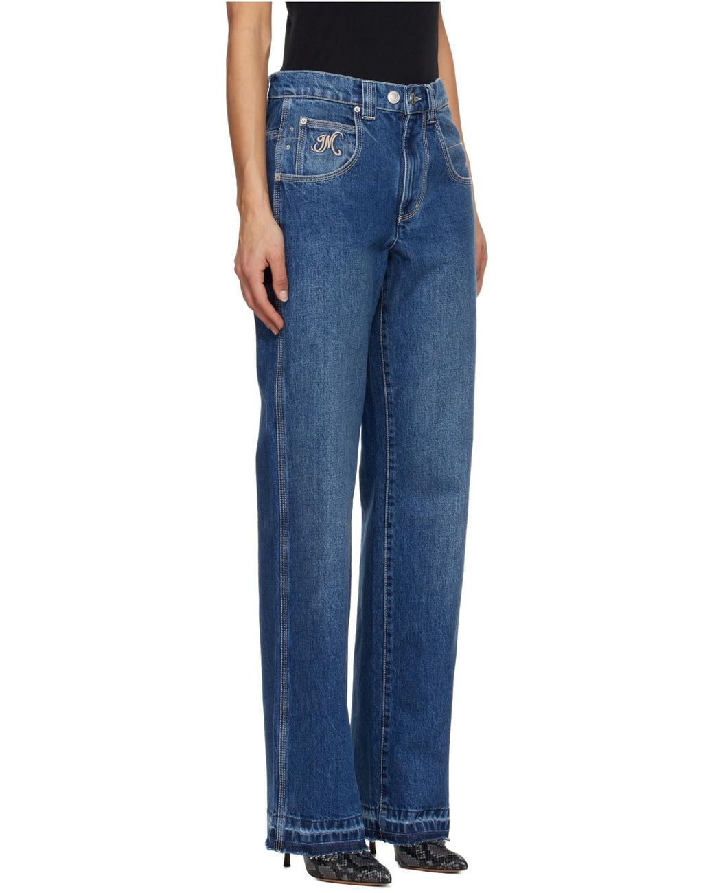 Isabel Marant Blue Jeyda Straight Leg Jeans