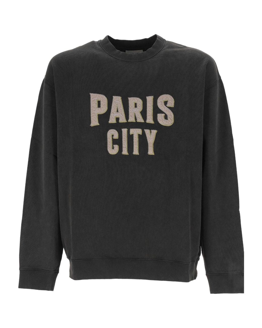 Maison Labiche Black Crew-Neck Long-Sleeve Sweatshirt for men