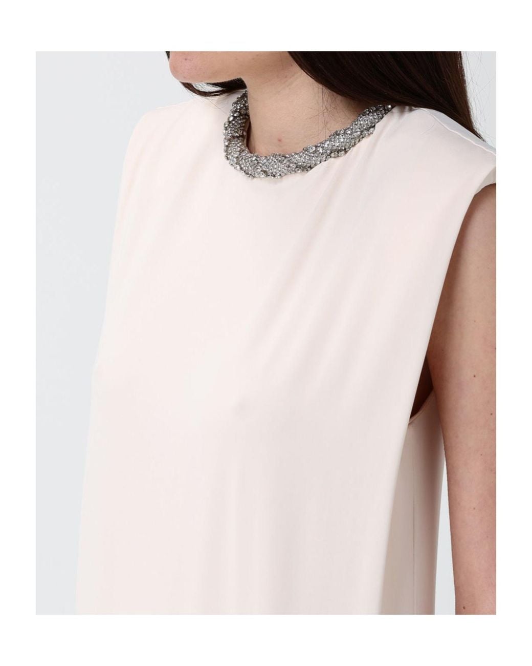 Elisabetta Franchi Pink Crystal-Embellished Crêpe Maxi Dress