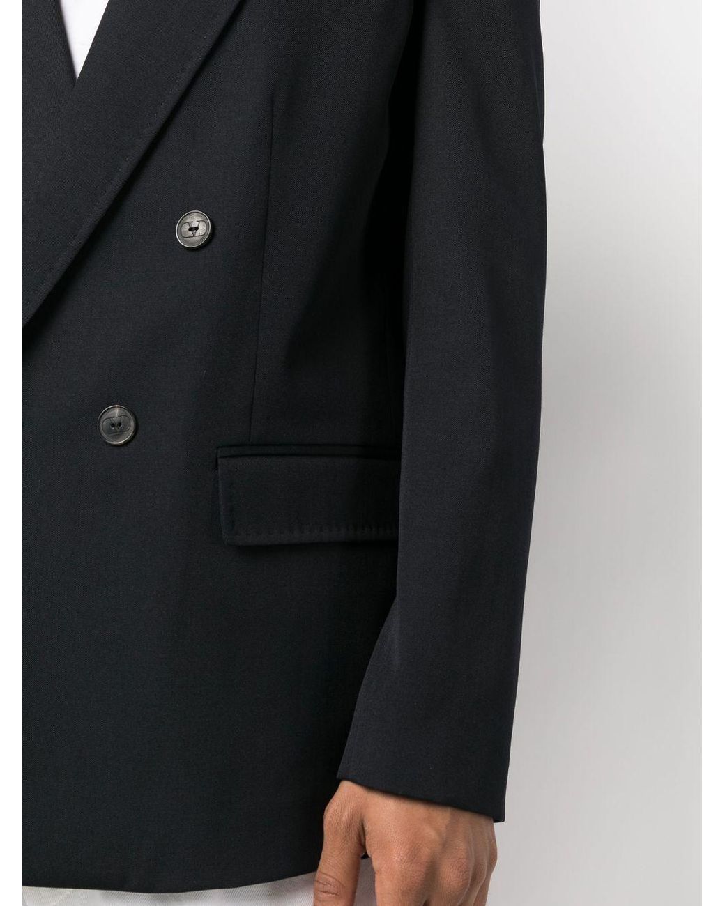 Valentino Blue Lapel Long-Sleeved Suit Jacket for men