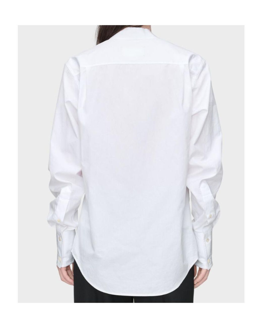 Maison Margiela White Tie-Detail Poplin Shirt