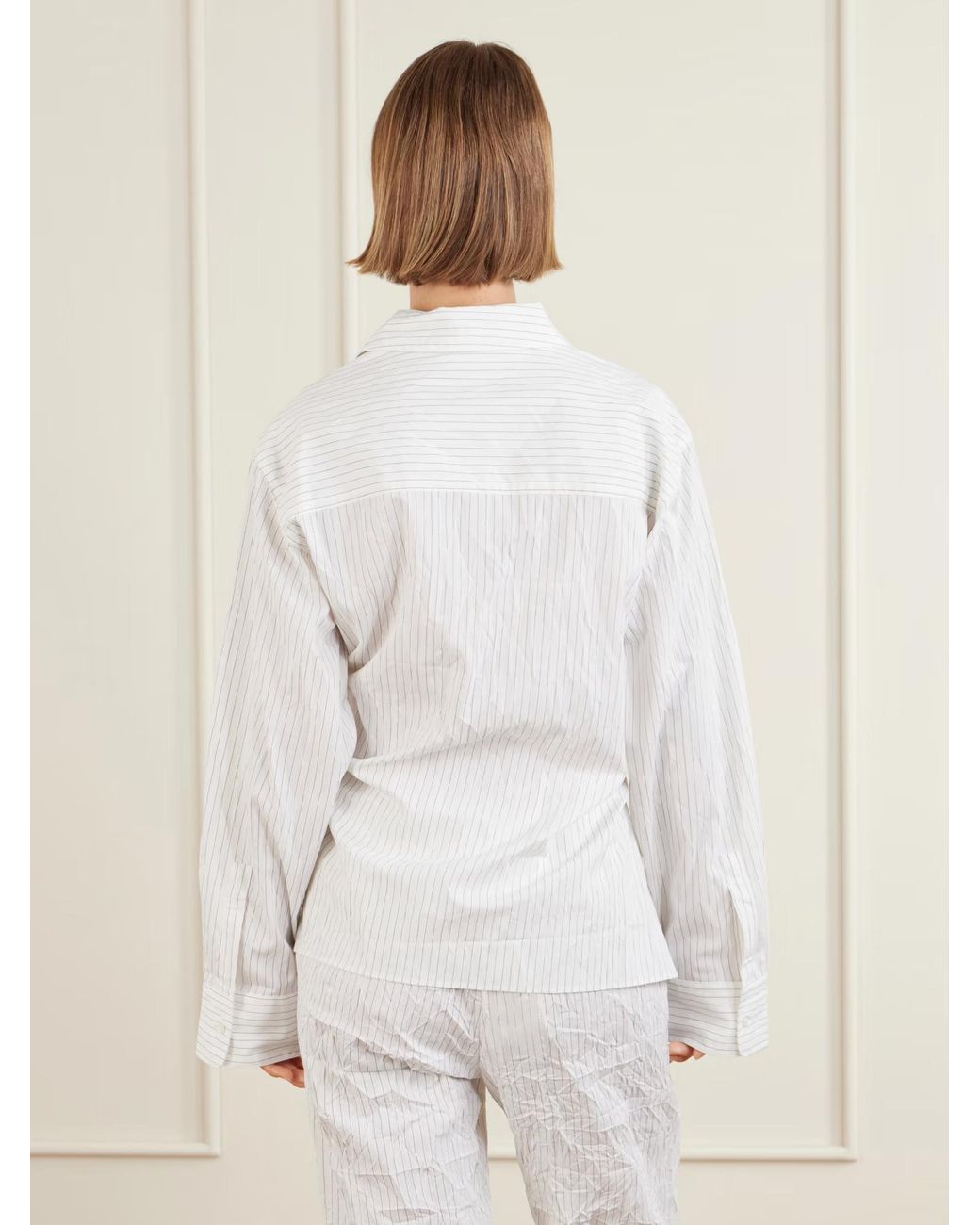 Rohe White Sabi Striped Shirt
