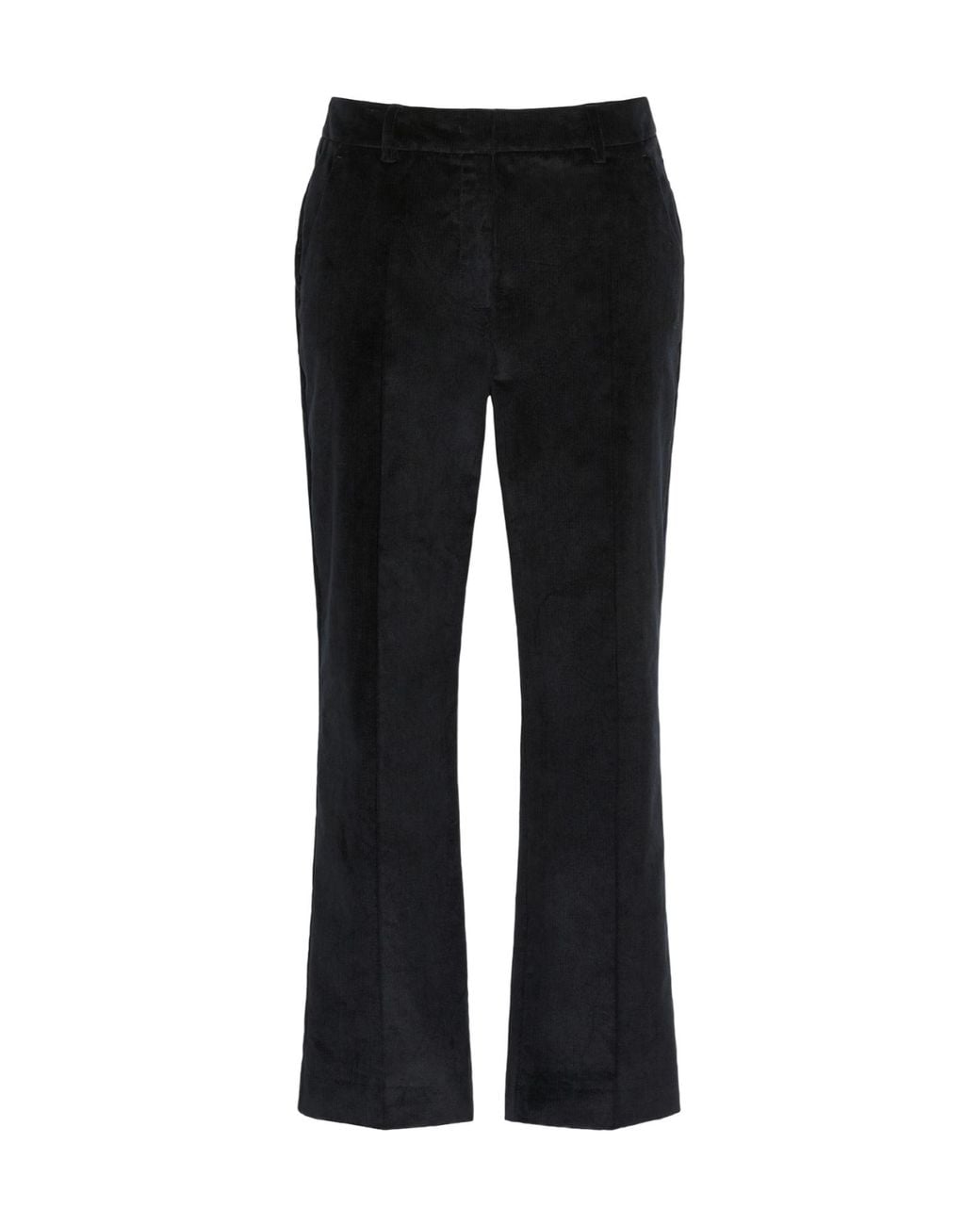 Weekend by Maxmara Black Cotton Velvet Cropped Trousers