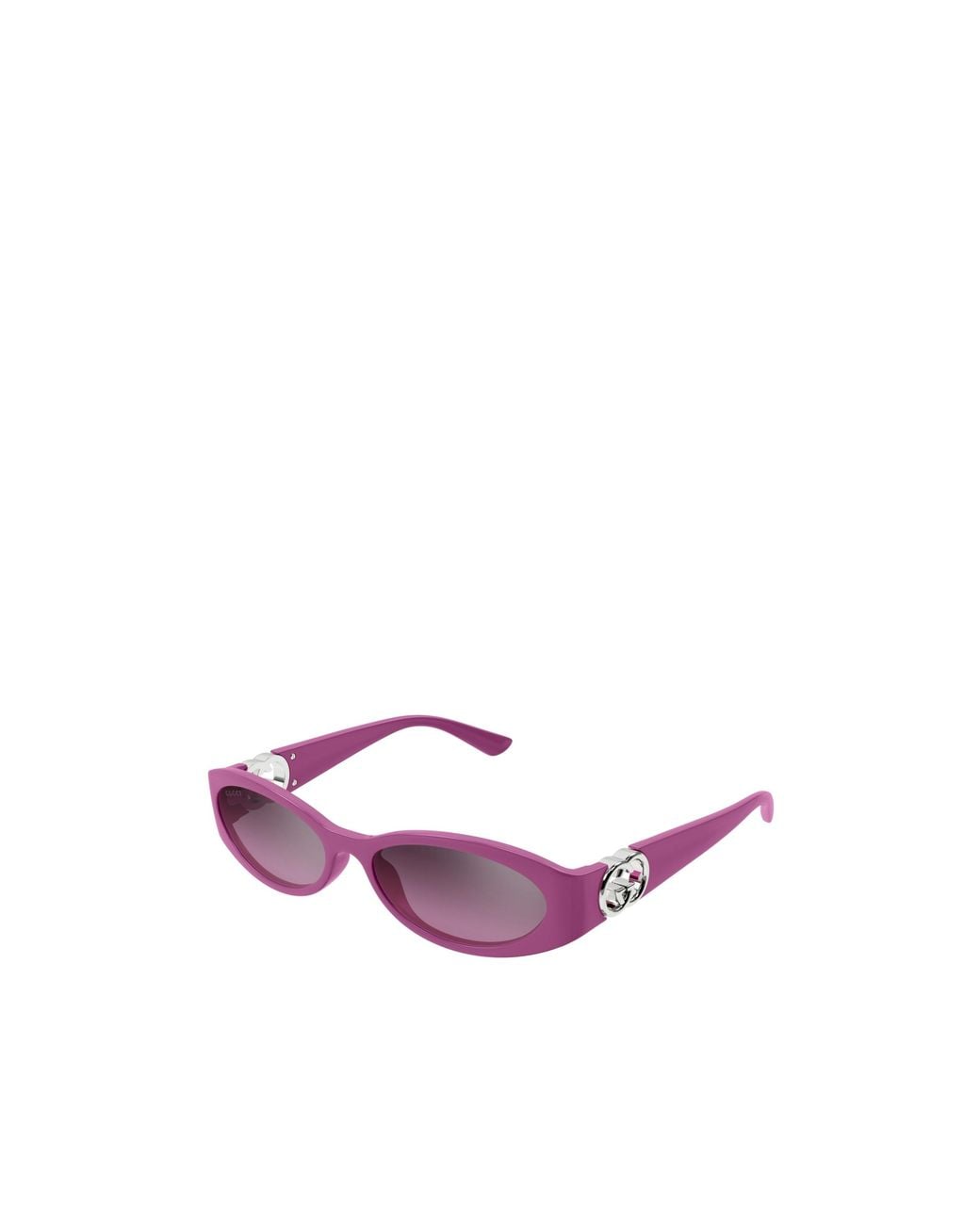 Gucci Purple Eyewear Oval Frame Sunglasses