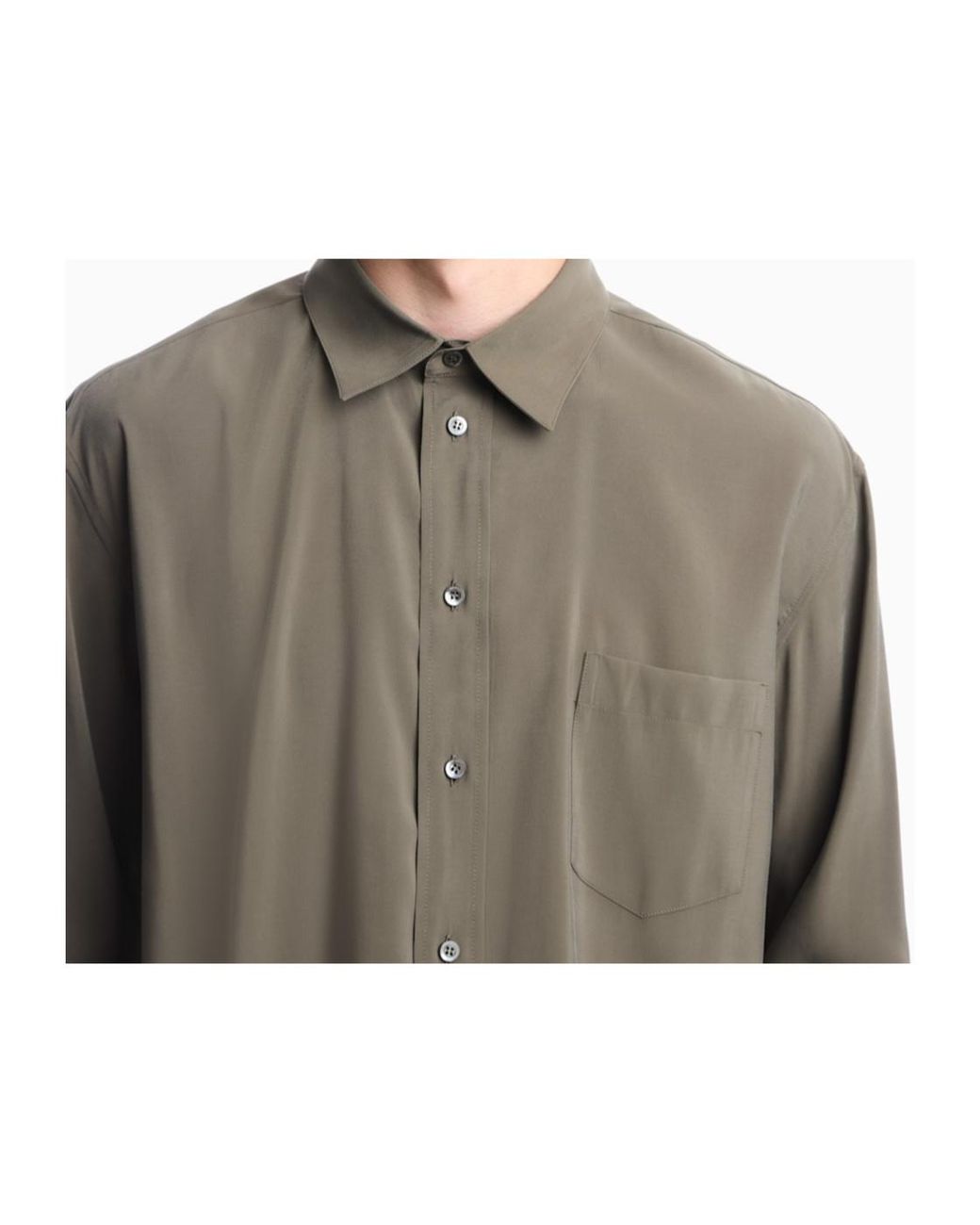 Emporio Armani Green Chest-Pocket Shirt for men