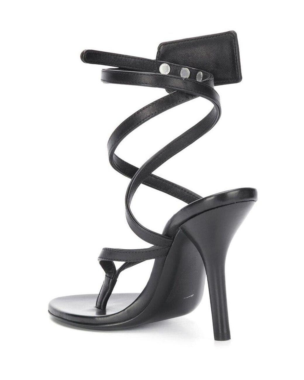 Off-White c/o Virgil Abloh Black Zip-Tie Tag Strappy Sandals