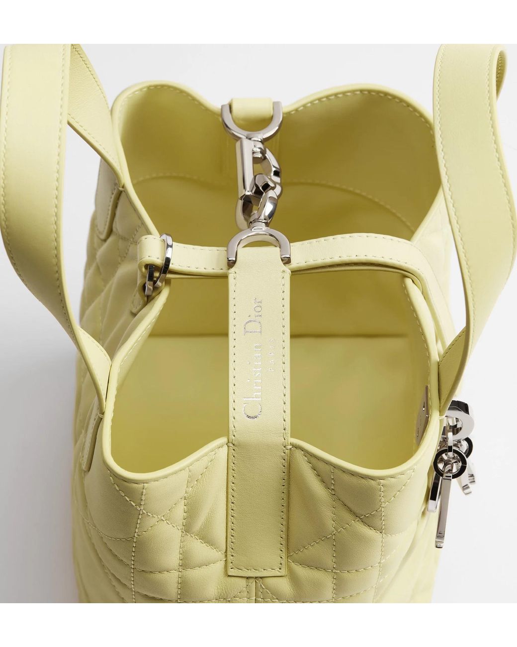 Dior Yellow Small Toujours Vertical Tote Bag