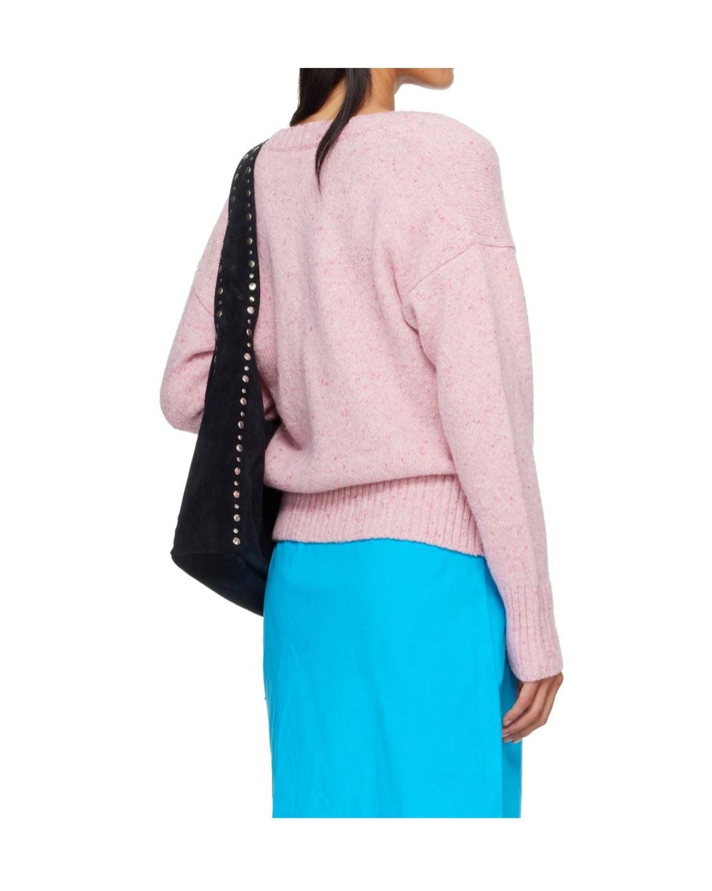 GIMAGUAS Blue Yuna V-Neck Knitted Sweater