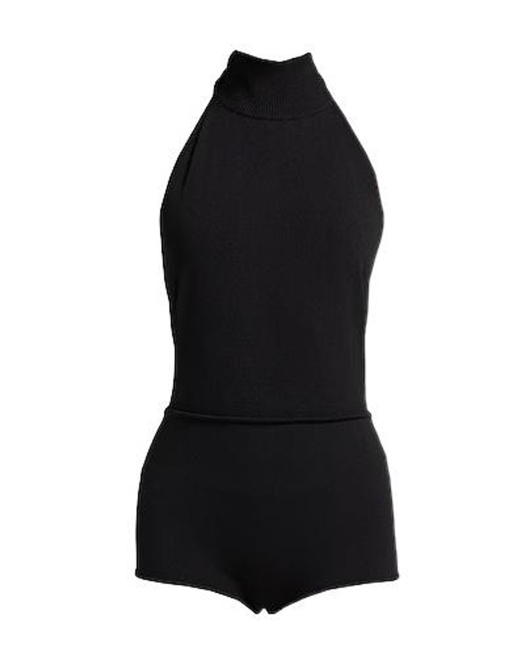 Max Mara Black Solid Turtleneck Sleeveless Top