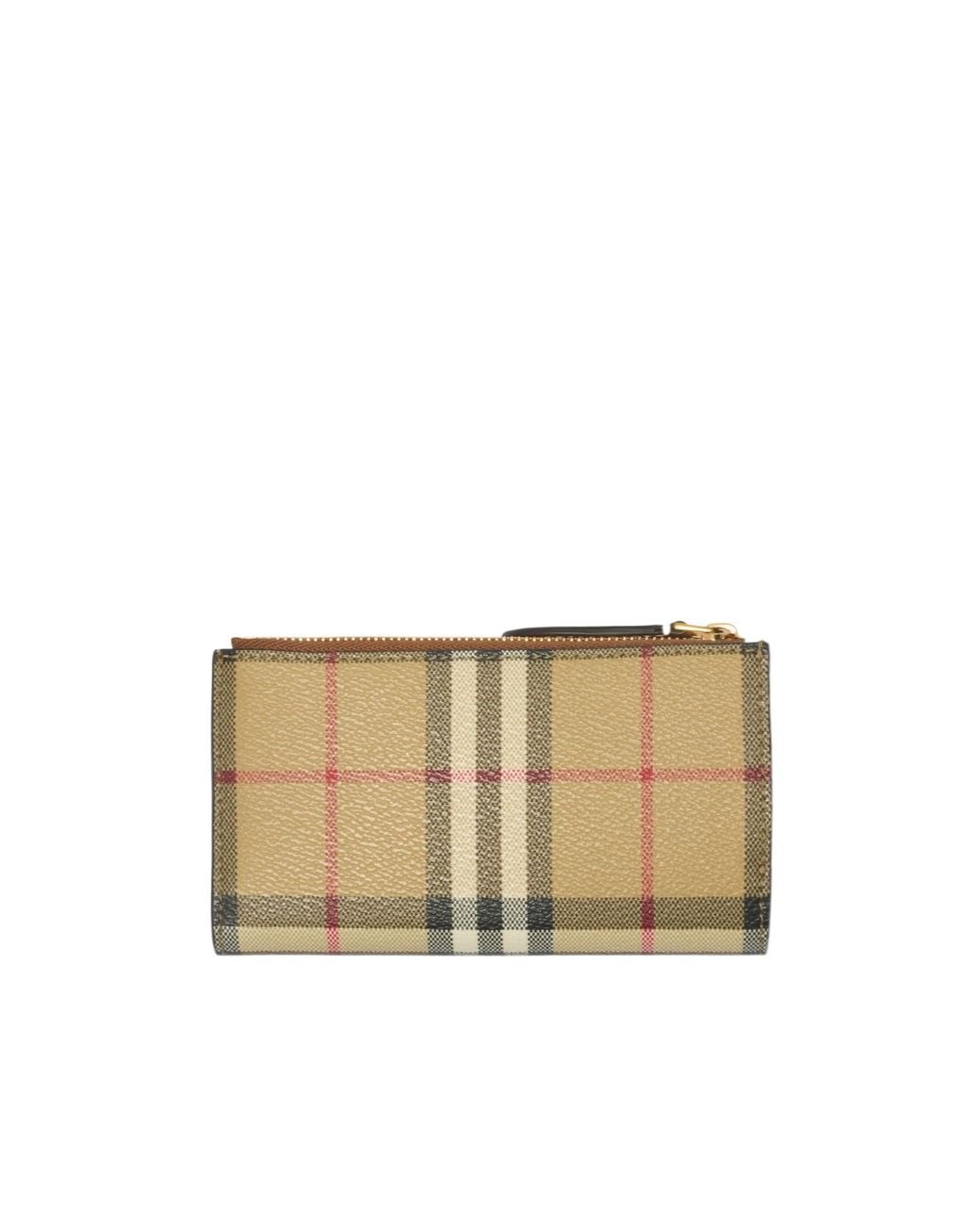 Burberry Natural Medium Check Bifold Wallet