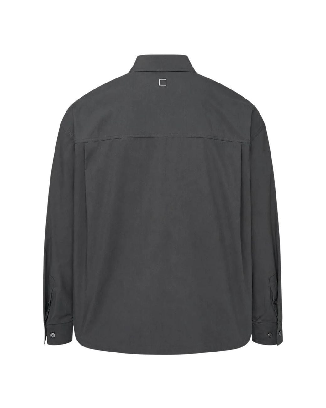 Wooyoungmi Gray Logo-Print Chest-Pockets Shirt for men
