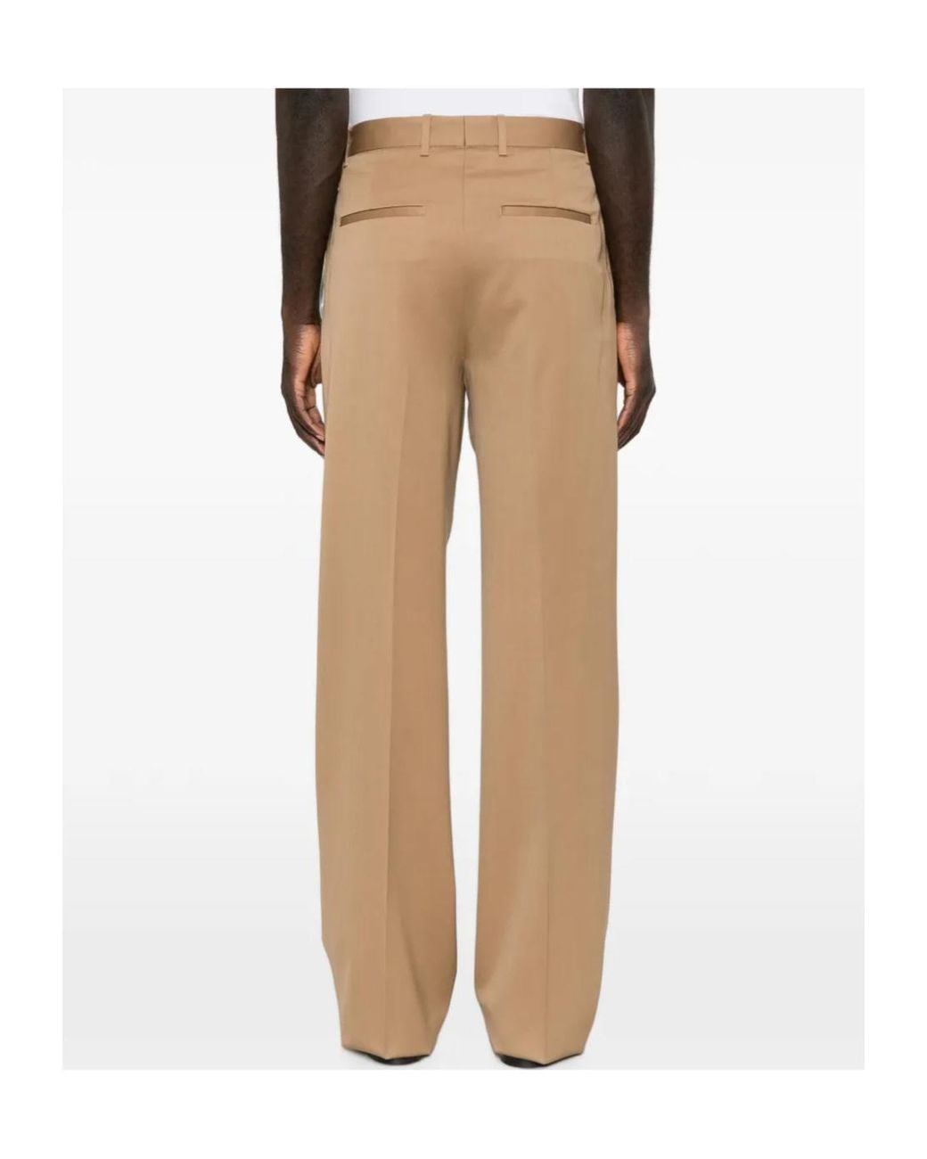 Lardini Natural Pleated Wide-Leg Pants for men