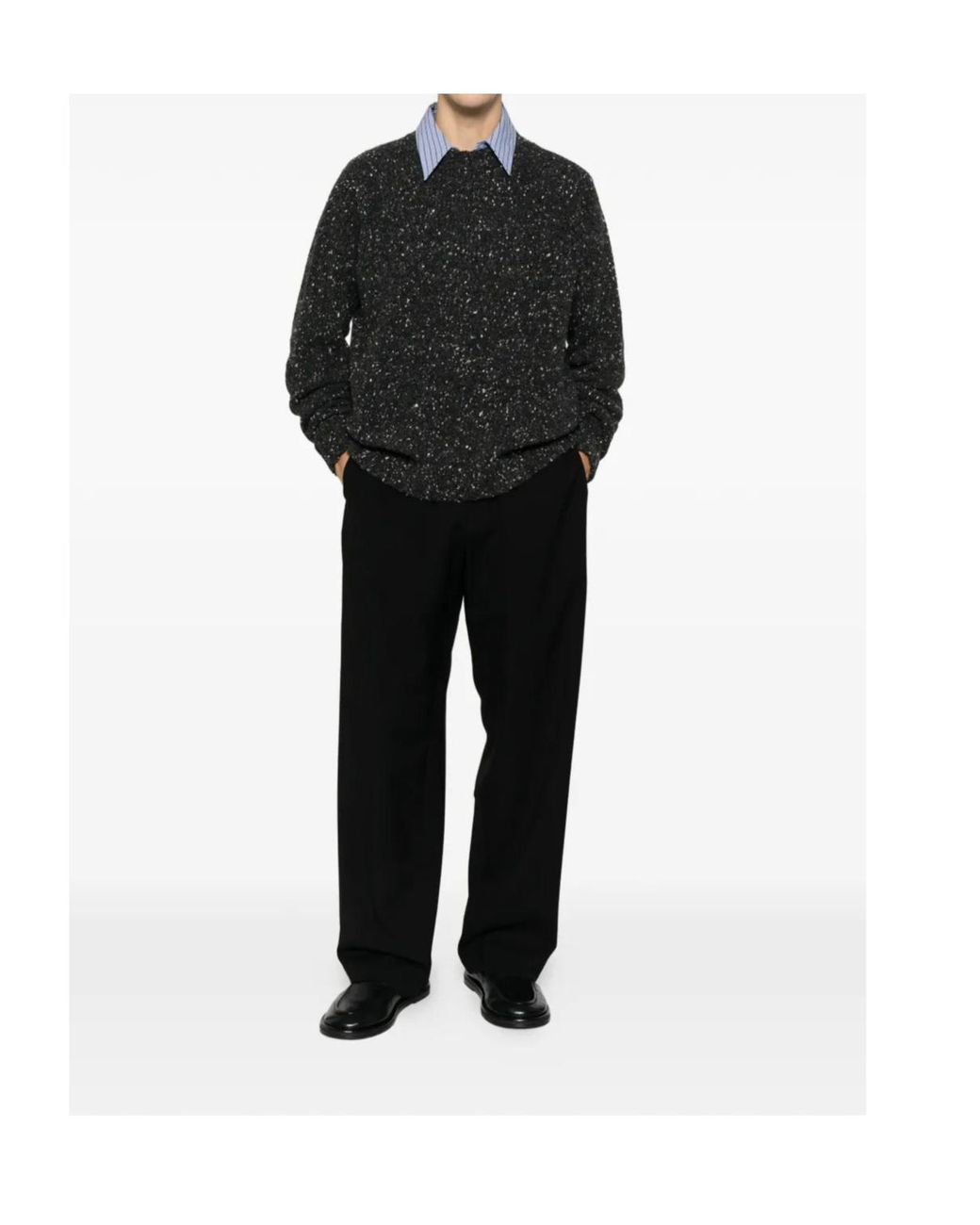 The Row Black Long-Sleeved Sweater for men