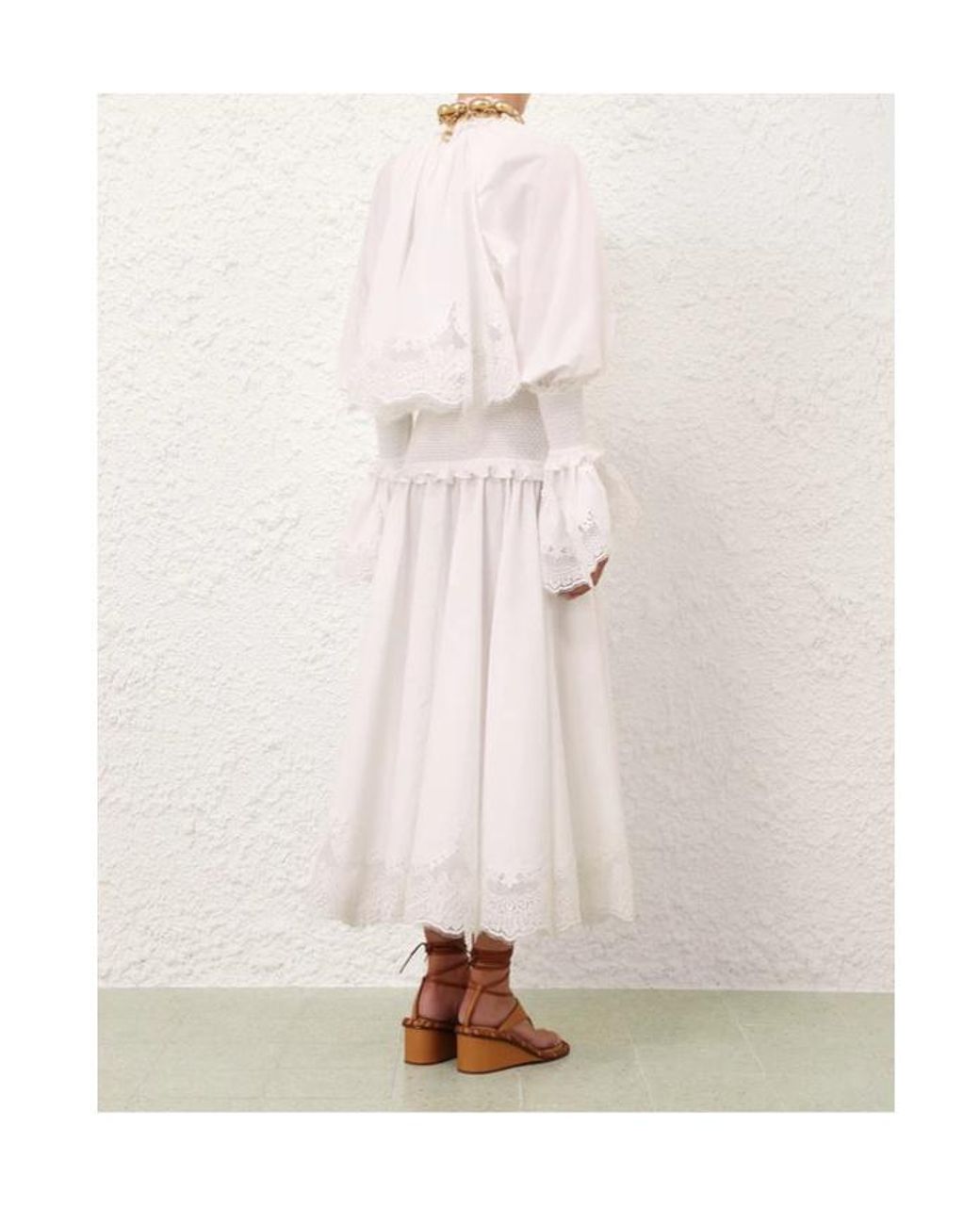 Zimmermann White Alchemy Poplin Maxi Dress