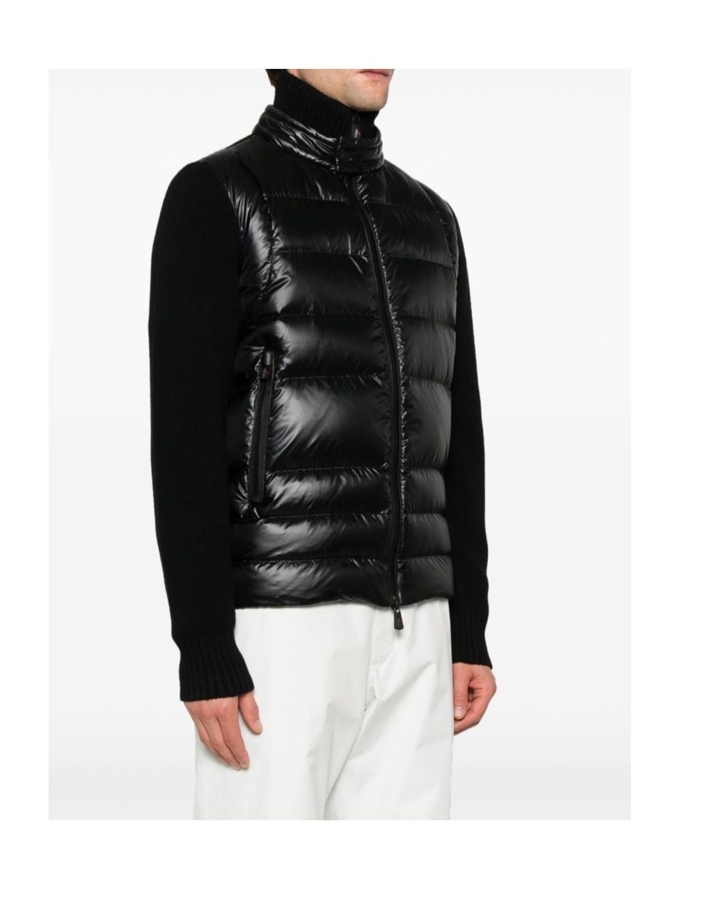 Moncler Black Grenoble Padded Zip-Up Cardigan for men
