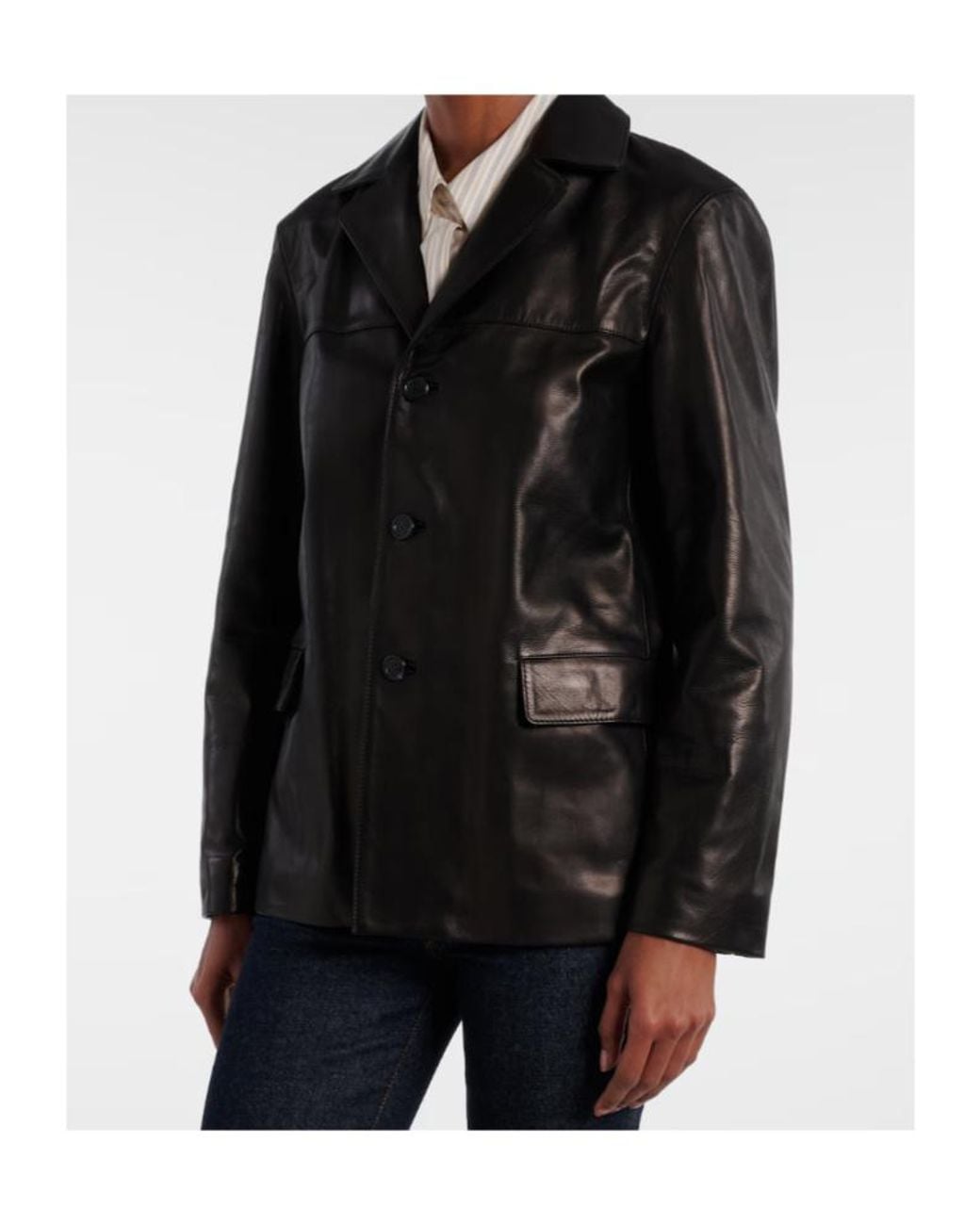 Nili Lotan Black Tristan Leather Jacket