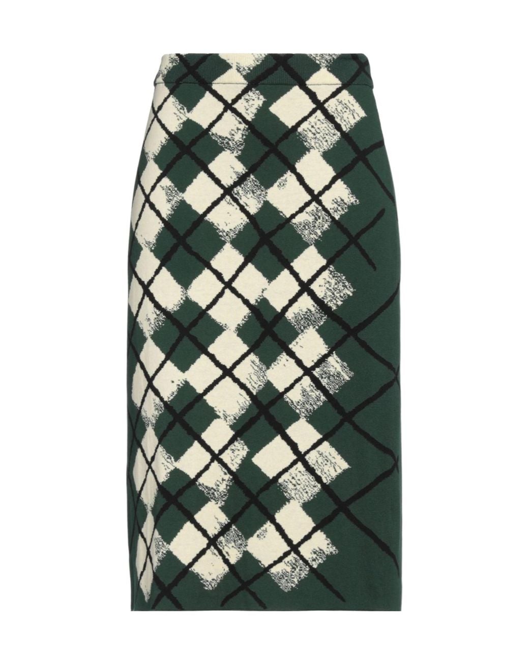 Burberry Green Midi Skirt