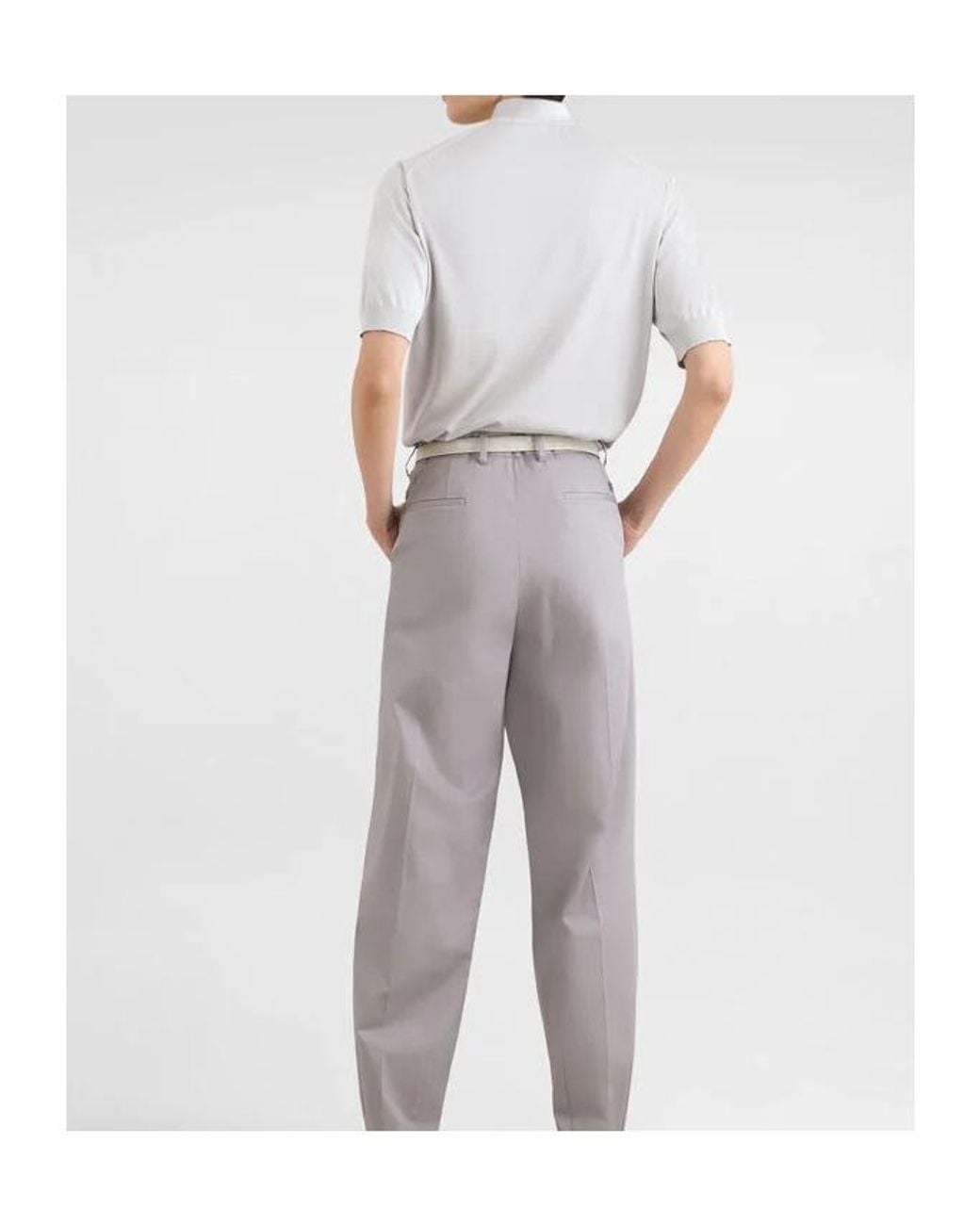 Dolce & Gabbana White Ribbed Trim Polo Shirt for men