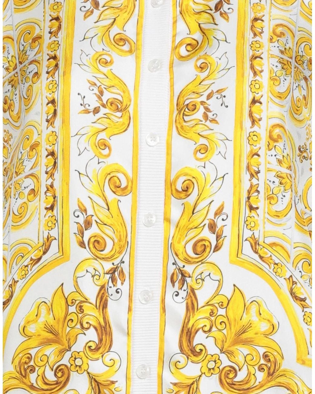 Dolce & Gabbana Yellow Multi-Color Satin Knit Top