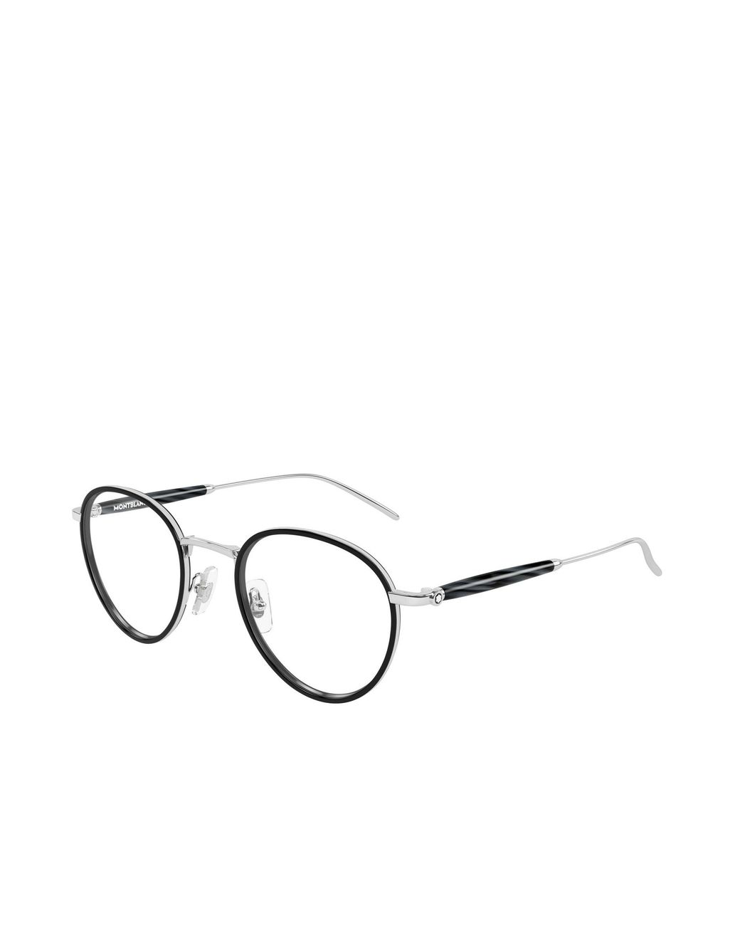 Montblanc White Eyewear Oval Frame Glasses for men