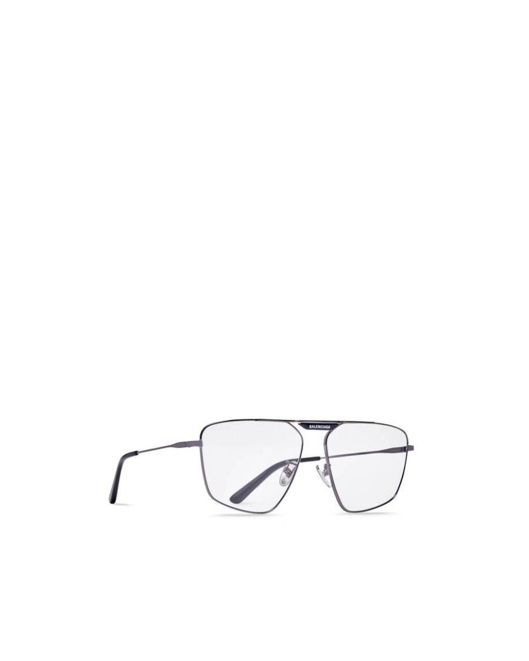 Balenciaga White Eyewear Aviator Frame Sunglasses for men