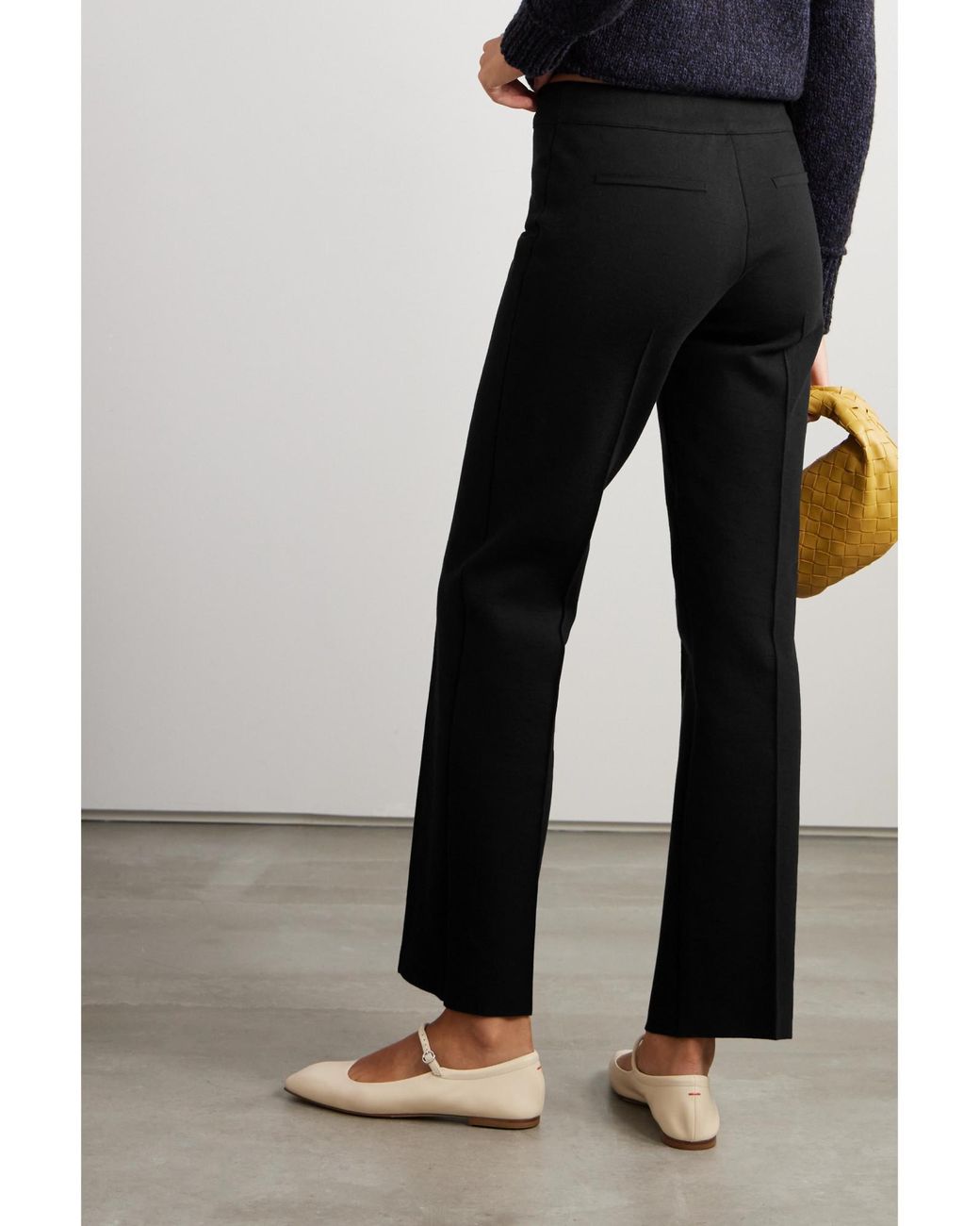 High Sport Black Jules Stretch-Cotton Straight-Leg Pants