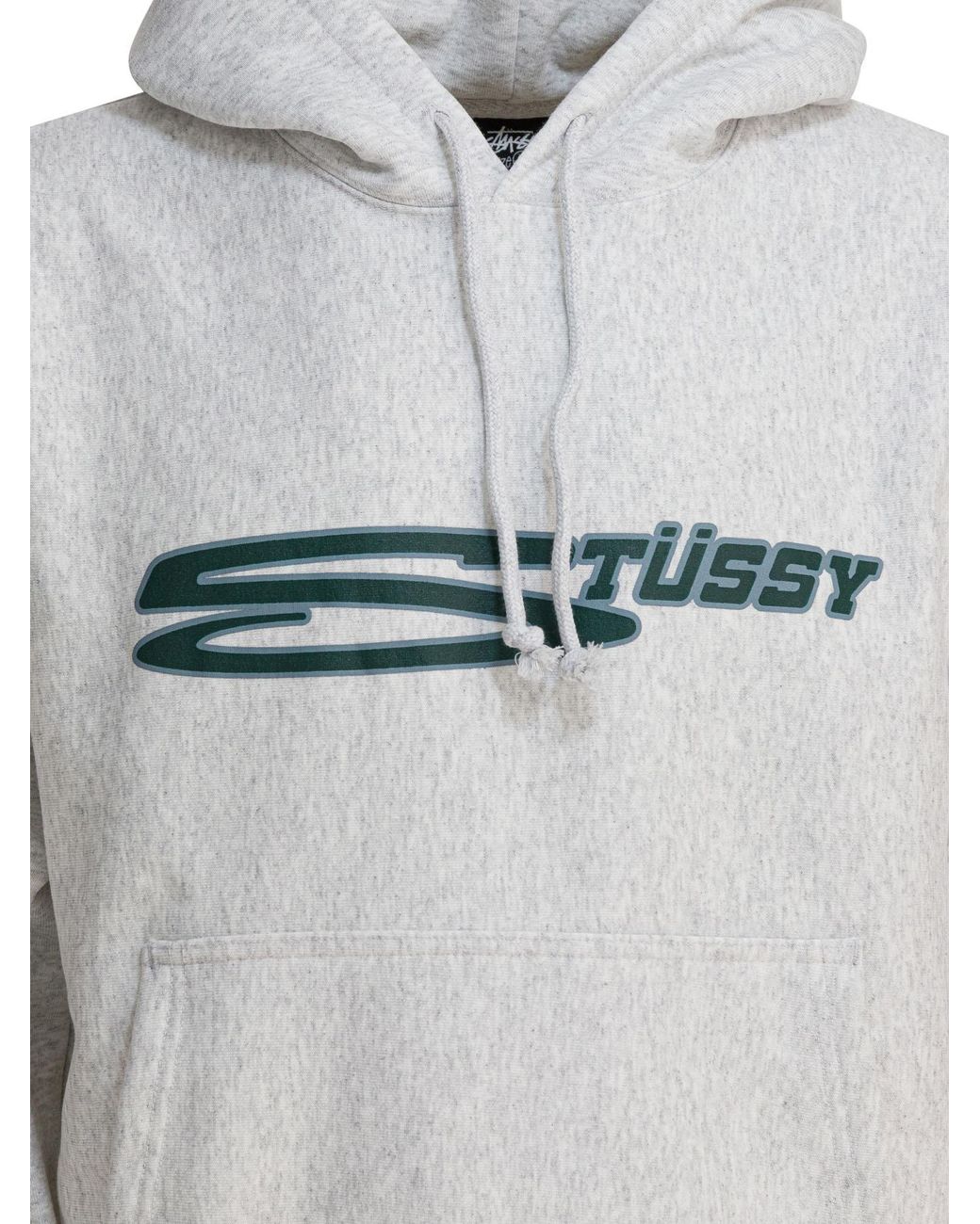 Stussy Gray Stüssy Logo Hoodie Sweater for men