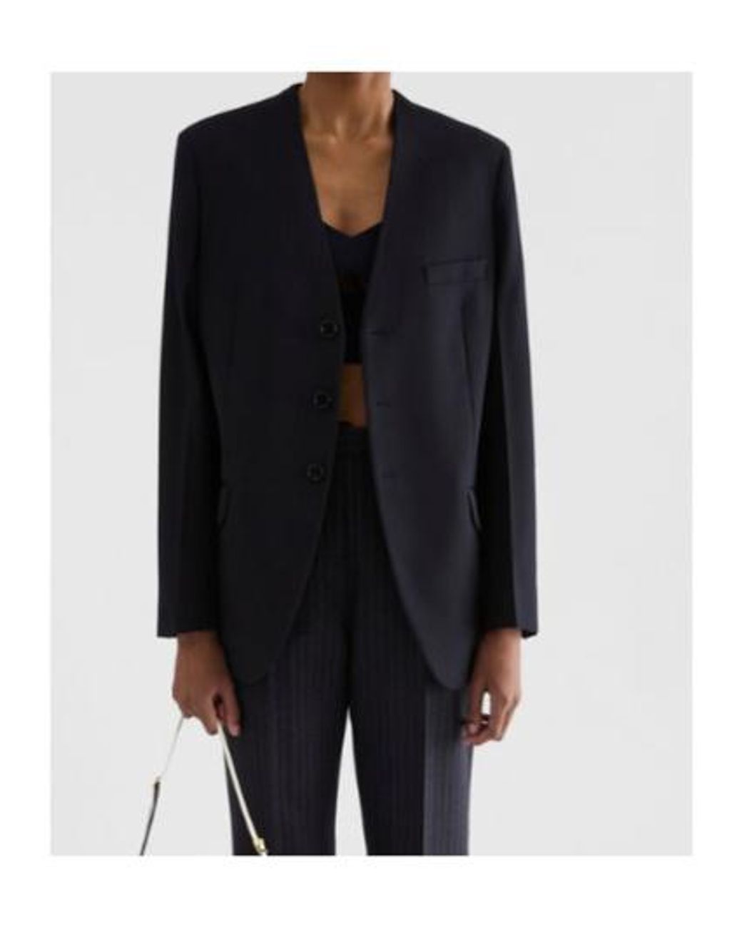 Jil Sander Blue Wool Gabardine Tailored Jacket