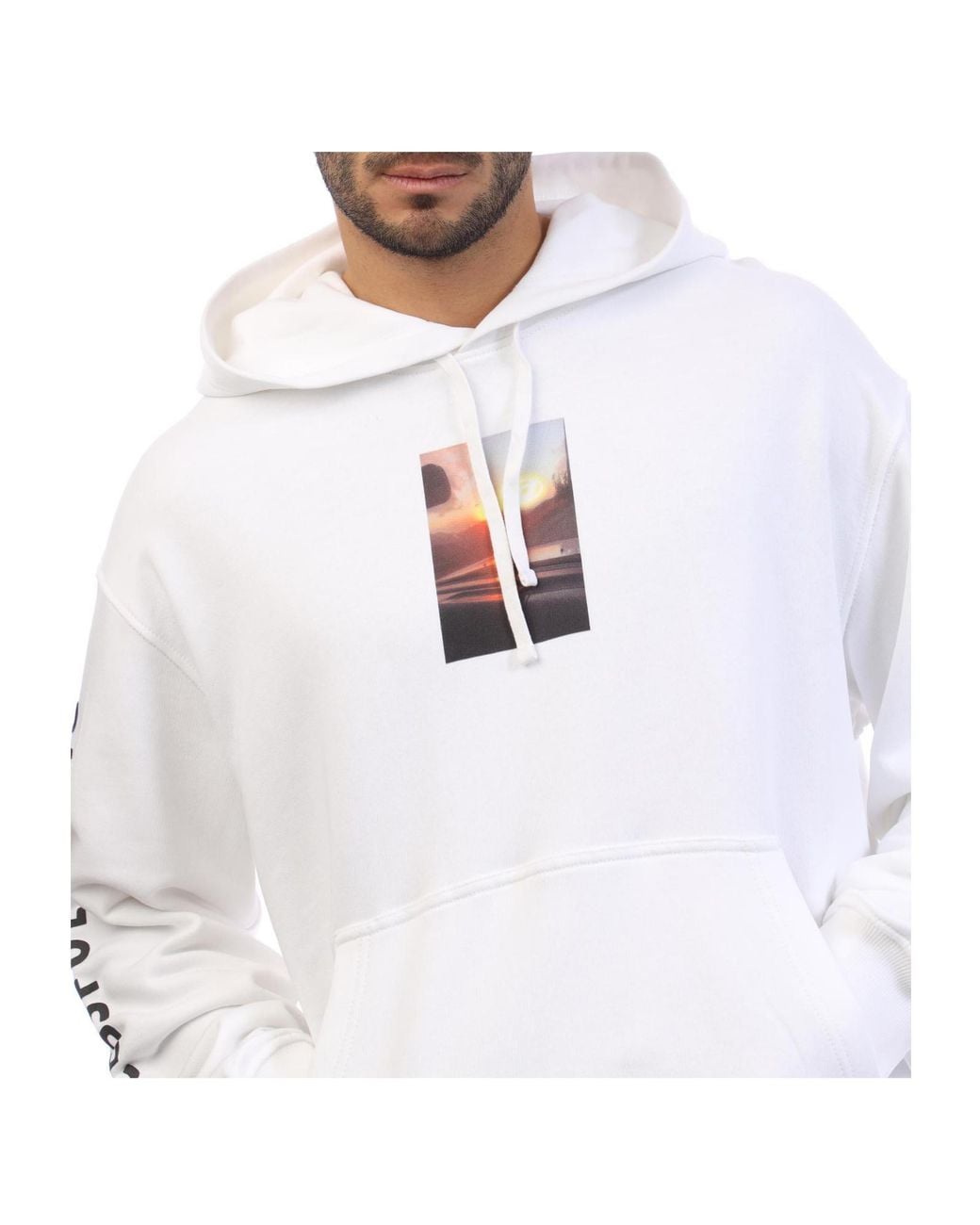 DIESEL White Macs Flpa Crew Sweatshirt for men