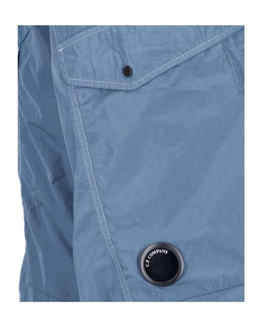 C P Company Blue Chrome-R Lens-Detail Cargo Pants for men
