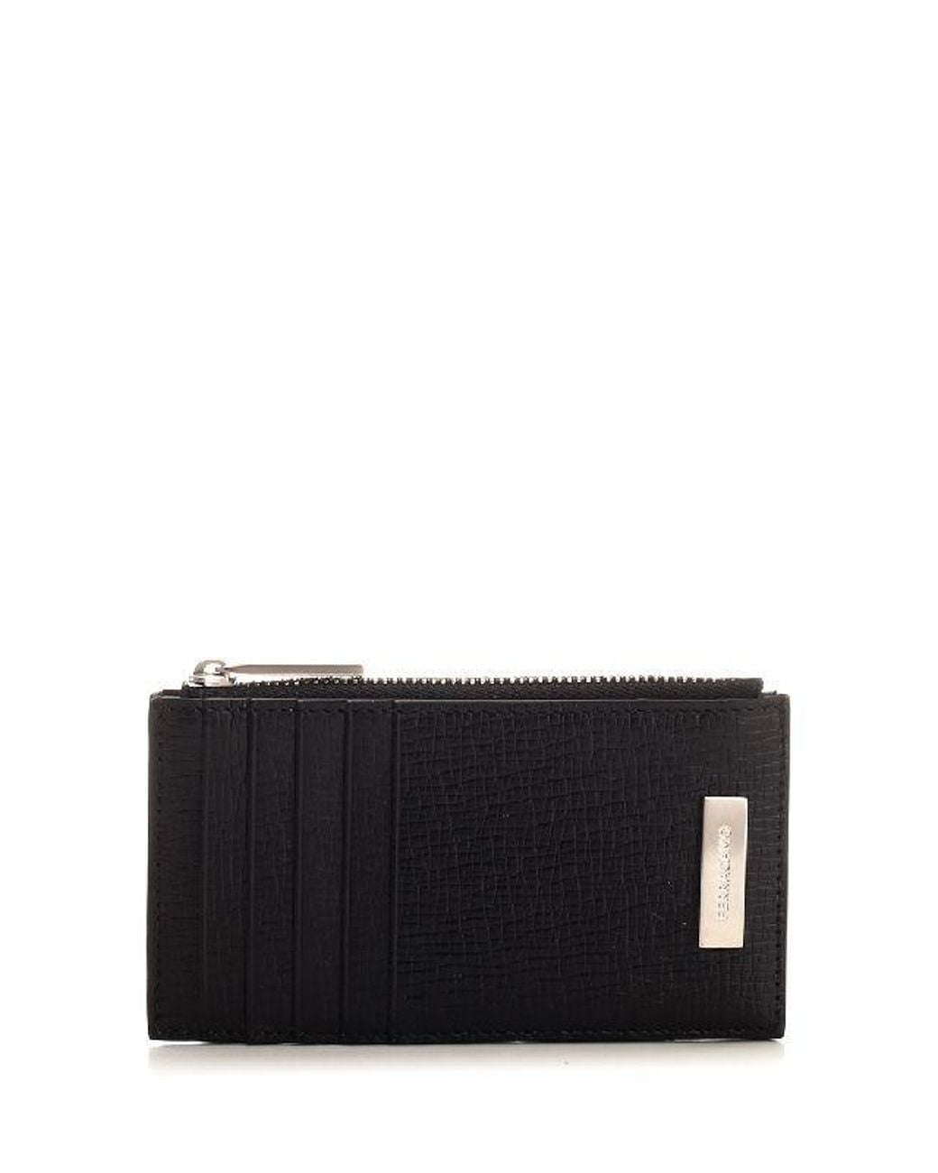 Ferragamo Black Logo Card Bag for men