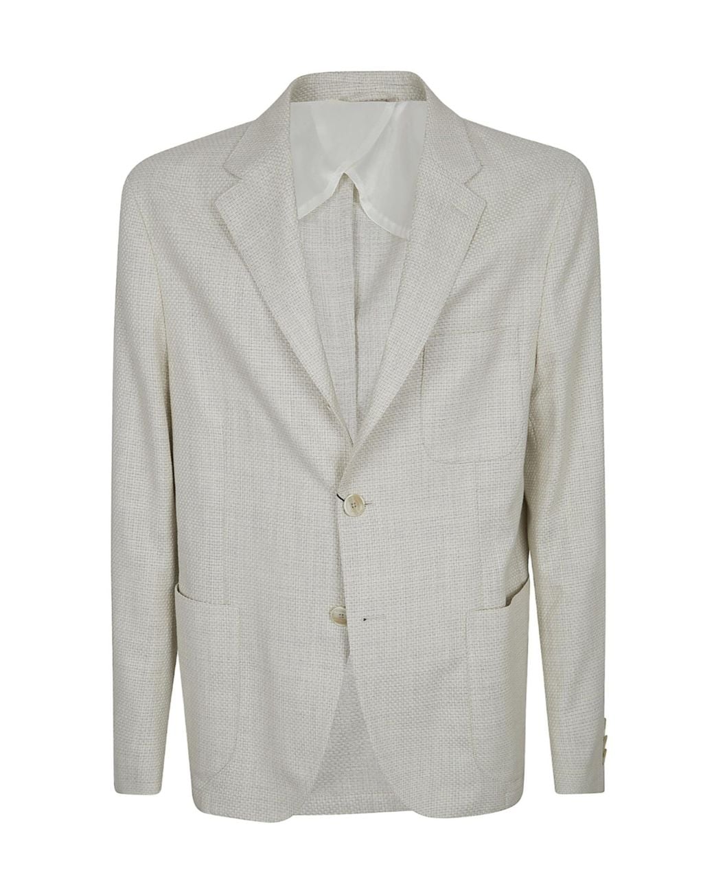 Etro Gray Textured Single-Breasted Blazer for men
