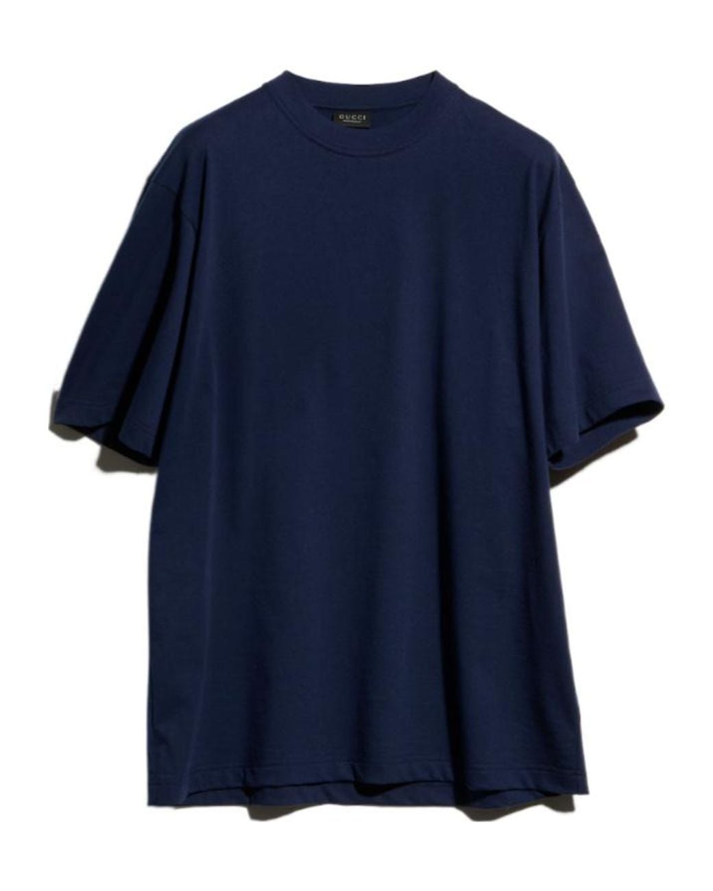 Gucci Blue Cotton Silk Jersey T-Shirt