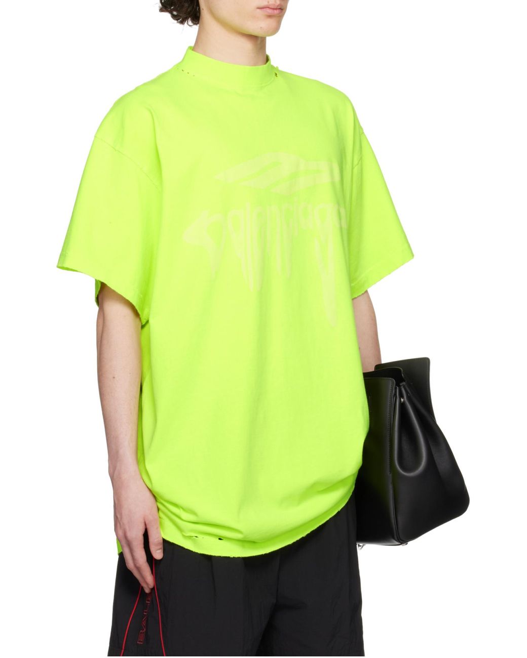 Balenciaga Yellow 3B Liquefied Oversized T-Shirt for men