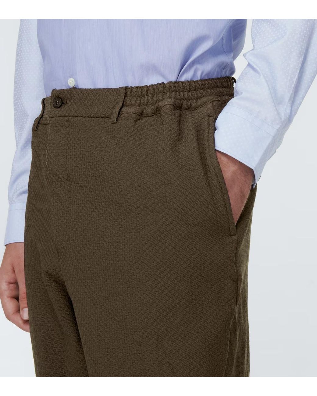 Comme des Garçons Green Casual Pants With Belt Loops for men