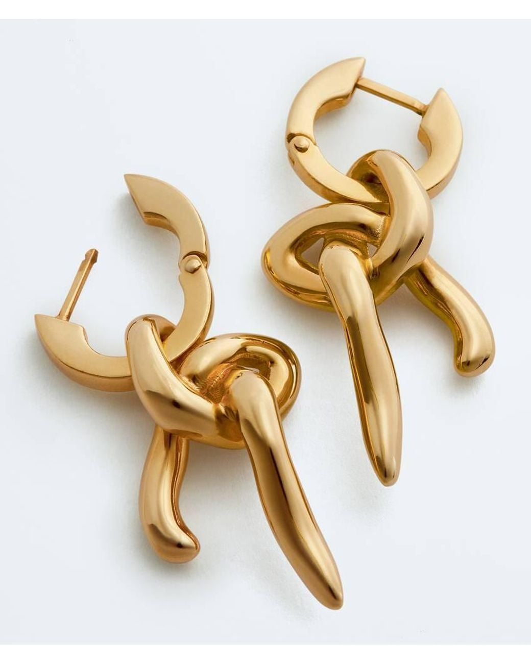 Bottega Veneta Metallic Knot Earrings