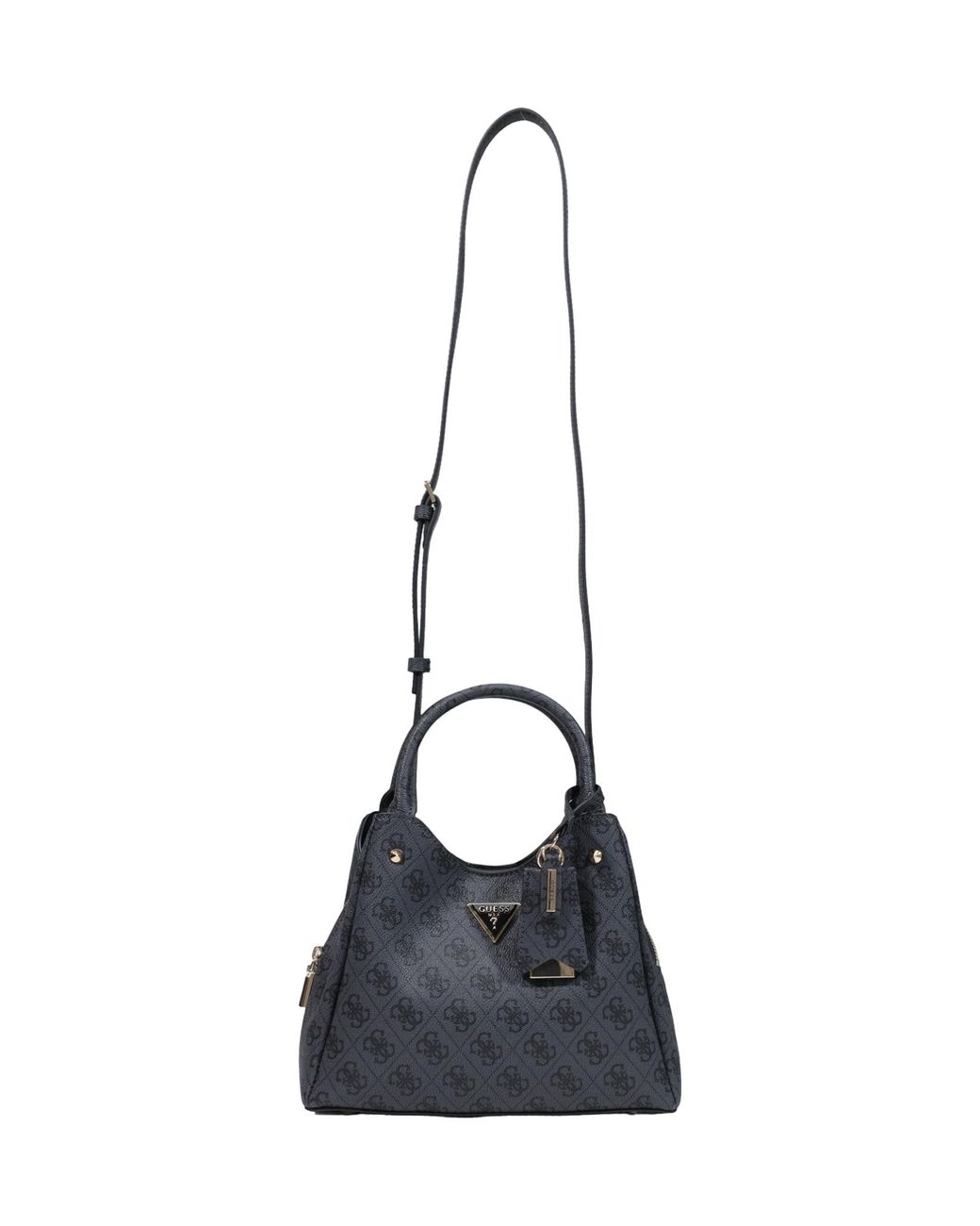 Guess Black Monogram-Print Crossbody Bag